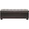 Baxton Studio Roanoke Contemporary Dark Brown Ottoman 105-5275 - alternate 5